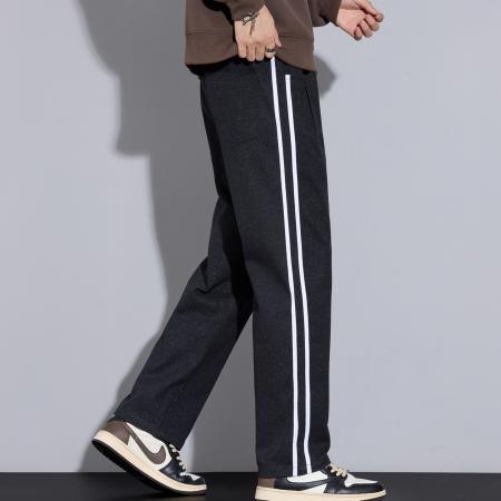 FA42384# 男士秋冬款新款休闲裤时尚阔腿长裤大裤脚裤子磨毛潮流保暖裤 男装批发