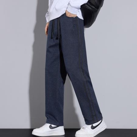 FA42384# 男士秋冬款新款休闲裤时尚阔腿长裤大裤脚裤子磨毛潮流保暖裤 男装批发
