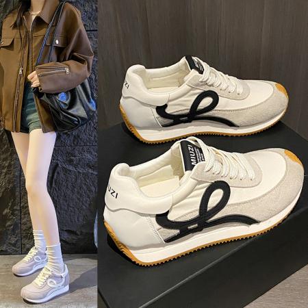 X-32759# 春夏季新款小白鞋复古德训鞋透气运动休闲  鞋子批发女鞋批发