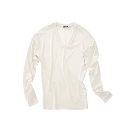 FA42505# 韩系V领蝙袖蝠百搭时尚上衣慵懒风宽松打底T桖 服裝批發女裝批發服飾貨源