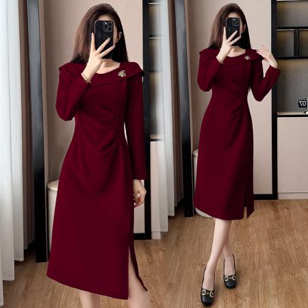 FA42561# 新款法式大码婚宴礼服显瘦连衣裙 服裝批發女裝批發服飾貨源