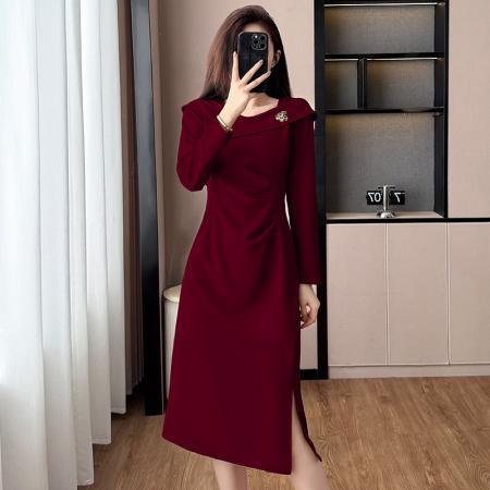 FA42561# 新款法式大码婚宴礼服显瘦连衣裙 服裝批發女裝批發服飾貨源