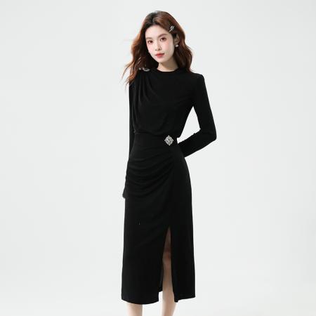 FA42576# 秋季新款名媛气质减龄裙 服裝批發女裝批發服飾貨源