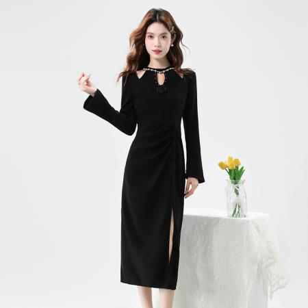 FA42577# 秋季新款名媛气质减龄连衣裙 服裝批發女裝批發服飾貨源