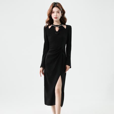 FA42577# 秋季新款名媛气质减龄连衣裙 服裝批發女裝批發服飾貨源