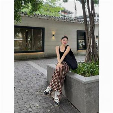 YF5926# 图片色优雅时尚绑绳纤腰波浪彩虹印花中长款包臀复古半身裙