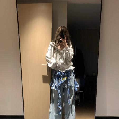 FA42598# 设计感小众美式复古碎花连帽卫衣女宽松休闲百搭开衫外套上衣秋潮 服裝批發女裝批發服飾貨源