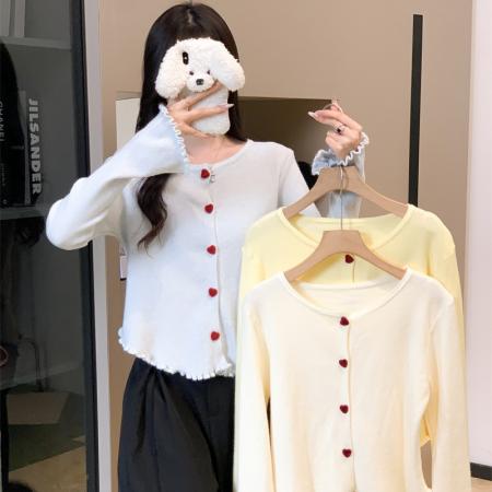 FA42744# 3色 针织开衫 服裝批發女裝批發服飾貨源