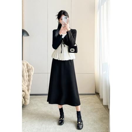 FA42763# 秋季时尚高级感休闲假两件上衣显瘦裤子裙子两件套女 服裝批發女裝批發服飾貨源