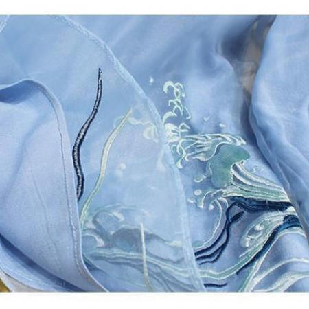 LN76301# 新款改良汉服女复古风女装中式仙鹤刺绣长袖短款旗袍唐装上衣