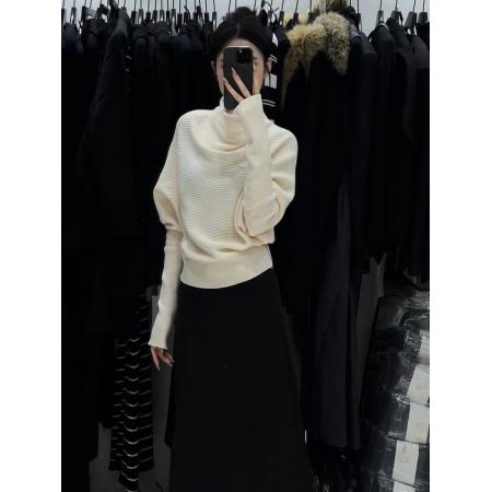 FA42861# 冬季新款设计感小众半高领堆堆领套头毛衣女内搭针织衫女 服裝批發女裝批發服飾貨源