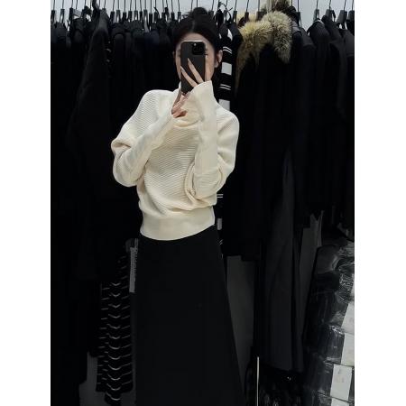 FA42861# 冬季新款设计感小众半高领堆堆领套头毛衣女内搭针织衫女 服裝批發女裝批發服飾貨源