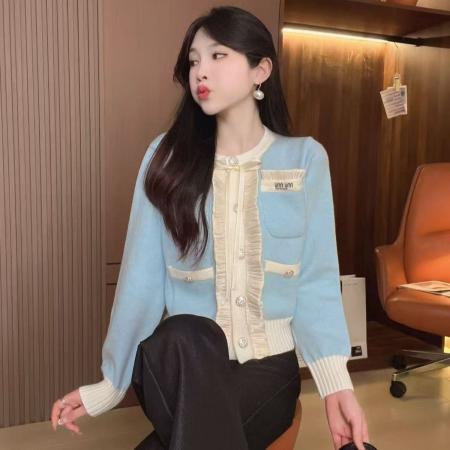 FA42879# 流行开衫毛衣女短款韩版小香风法式小清新减龄休闲百搭毛衣外套 服裝批發女裝批發服飾貨源