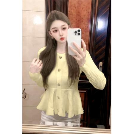 法式轻奢名媛风针织毛衣早秋新款高级感休闲百搭显瘦上衣 服裝批發女裝批發服飾貨源