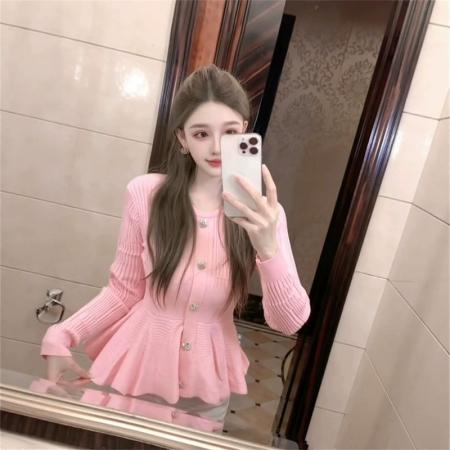 法式轻奢名媛风针织毛衣早秋新款高级感休闲百搭显瘦上衣 服裝批發女裝批發服飾貨源