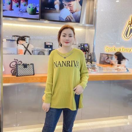FA43105# 女装秋冬装新款胖mm印花时尚洋气宽松冰丝螺纹中长款t恤 服裝批發女裝批發服飾貨源