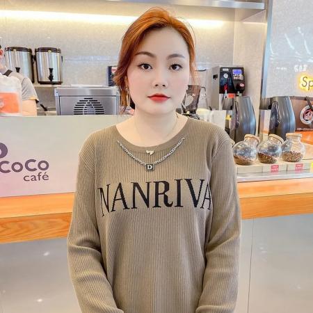 FA43105# 女装秋冬装新款胖mm印花时尚洋气宽松冰丝螺纹中长款t恤 服裝批發女裝批發服飾貨源