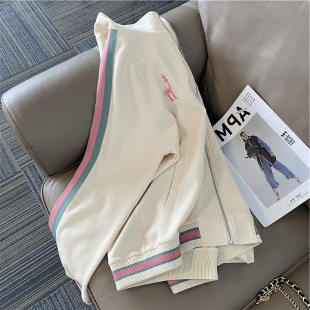 FA43326# 华棉复合牛奶丝外套裤子两件套女秋冬休闲运动服套装潮 服裝批發女裝批發服飾貨源
