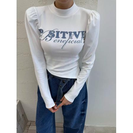 韩国东大门秋冬新款百搭时尚字母印花高领打底T恤 服裝批發女裝批發服飾貨源