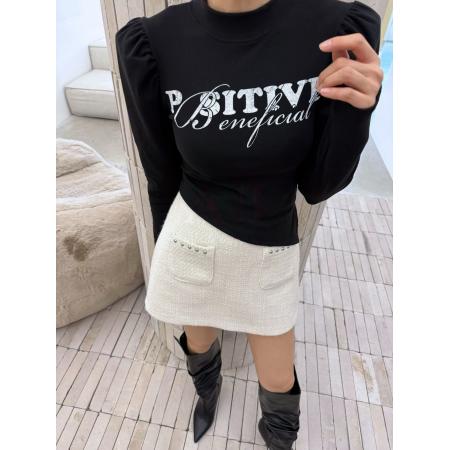 FA43468# 韩国东大门秋冬新款百搭时尚字母印花高领打底T恤 服裝批發女裝批發服飾貨源