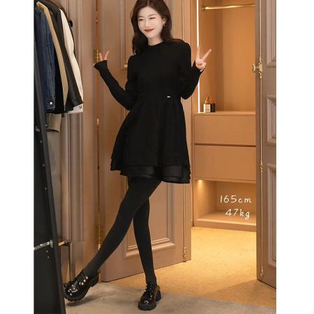 LN76315# 超火早秋穿搭新款套装女设计感百搭外套法式时尚连衣裙两件套