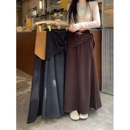 FA43533# 新款复古屁帘A字裙显瘦半身裙 服裝批發女裝批發服飾貨源