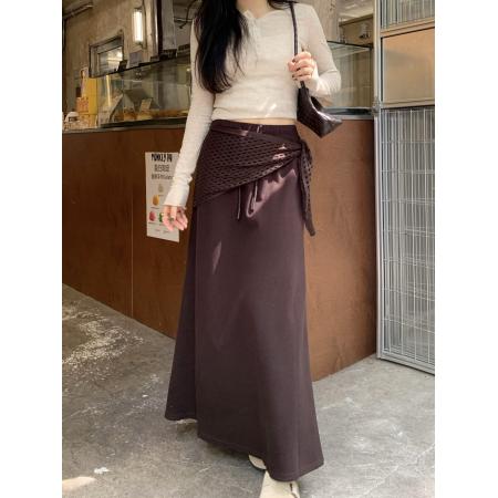 FA43533# 新款复古屁帘A字裙显瘦半身裙 服裝批發女裝批發服飾貨源