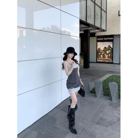 FA43581# 生日套装裙女气质韩系千金风蕾丝抹胸上衣包臀短裙两件套 服裝批發女裝批發服飾貨源