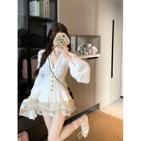 FA43608# 黑色毛衣开衫女秋季新款千金感喇叭袖上衣长袖针织衫 服裝批發女裝批發服飾貨源