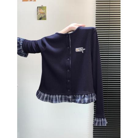 FA43723# 假两件格子花...