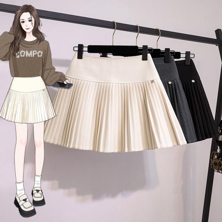 大码女装秋冬新款韩版辣妹高级感A字潮流设计显瘦修身半身裙 服裝批發女裝批發服飾貨源