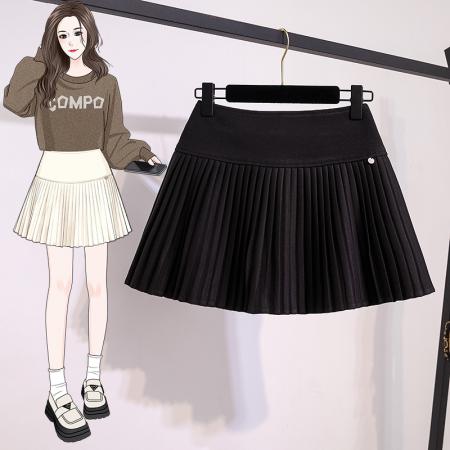 FA43724# 大码女装秋冬新款韩版辣妹高级感A字潮流设计显瘦修身半身裙 服裝批發女裝批發服飾貨源