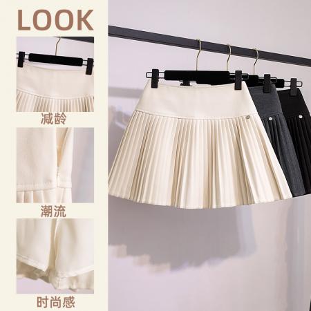 FA43724# 大码女装秋冬新款韩版辣妹高级感A字潮流设计显瘦修身半身裙 服裝批發女裝批發服飾貨源