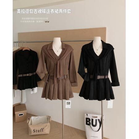 FA43875# 美式复古翻领...