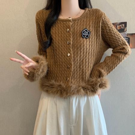 FA43934# 大码女秋冬新款毛衣慵懒风套头宽松针织高级感百搭上衣外套  服裝批發女裝批發服飾貨源