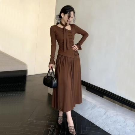 FA44207# 休闲套装新款女装显瘦T恤上衣+高腰半身裙两件套 服裝批發女裝批發服飾貨源