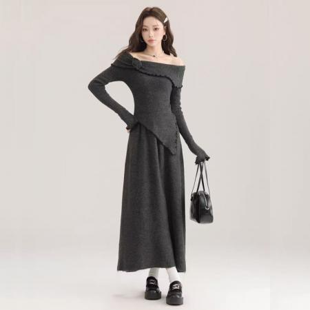 FA44209# 休闲套装新款女装显瘦T恤上衣+高腰半身裙两件套 服裝批發女裝批發服飾貨源