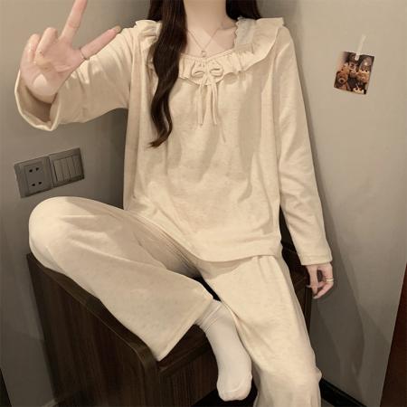 FA44301# 现货秋冬季新款睡衣女双面德绒甜美公主风长袖可外穿家居服套装 服裝批發女裝批發服飾貨源