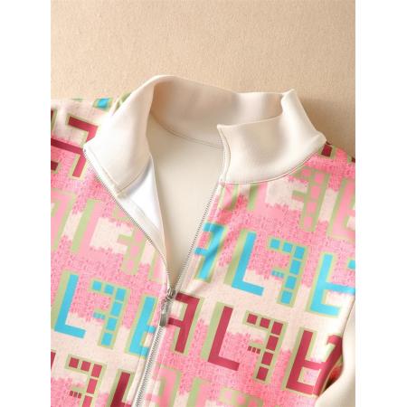 FA44405# 春秋新款时尚潮流女装字母休闲卫衣外套直筒裤运动套装 服裝批發女裝批發服飾貨源