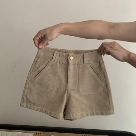 FA44433# 秋冬复古灯芯绒短裤 服裝批發女裝批發服飾貨源