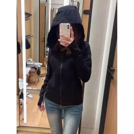 FA44532# 原版做工连帽显瘦瑜伽收腰慵懒风卫衣女 服裝批發女裝批發服飾貨源