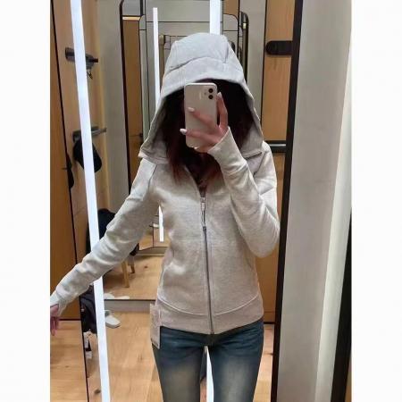 FA44532# 原版做工连帽显瘦瑜伽收腰慵懒风卫衣女 服裝批發女裝批發服飾貨源