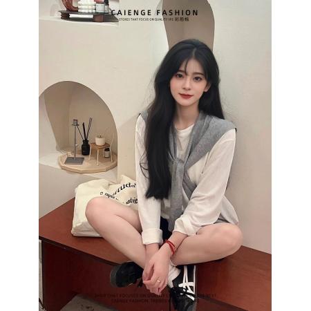 FA44619# 秋冬针织披肩外搭女新款办公室空调房灰色小坎肩薄款高级感 服裝批發女裝批發服飾貨源