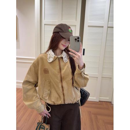 FA44644# 花苞下摆可脱卸针织领牛仔外套浪漫蕾丝千金风秋季 服裝批發女裝批發服飾貨源