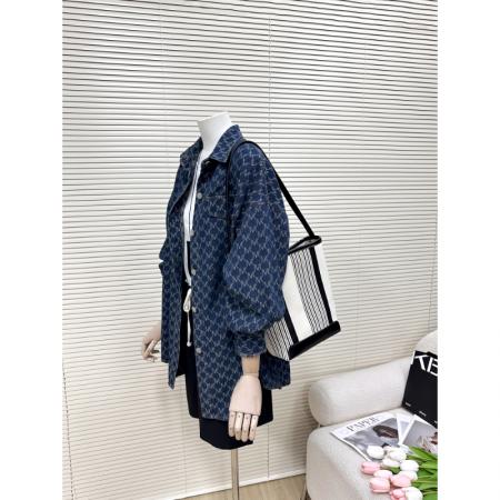FA44681# 港风复古提花薄款牛仔外套女春秋季新款韩版宽松显瘦长袖衬衫 服裝批發女裝批發服飾貨源