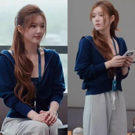 LN76330# 许我耀眼赵露思许妍同款拉链连帽毛衣外套女秋冬季设计感短款套装