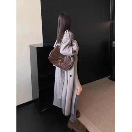 FA44786# 秋季新款中长款洋气英伦风衣女小个子韩系ins西装外套潮 服裝批發女裝批發服飾貨源