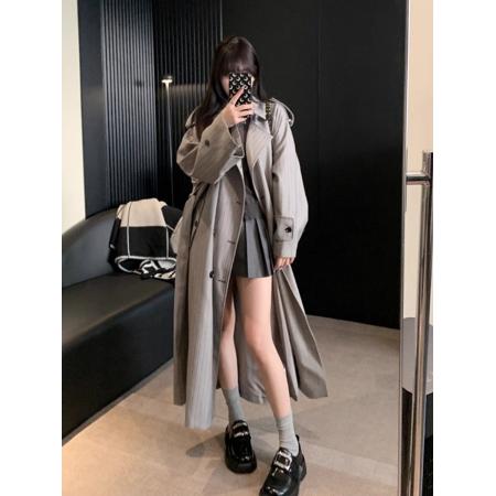 FA44786# 秋季新款中长款洋气英伦风衣女小个子韩系ins西装外套潮 服裝批發女裝批發服飾貨源