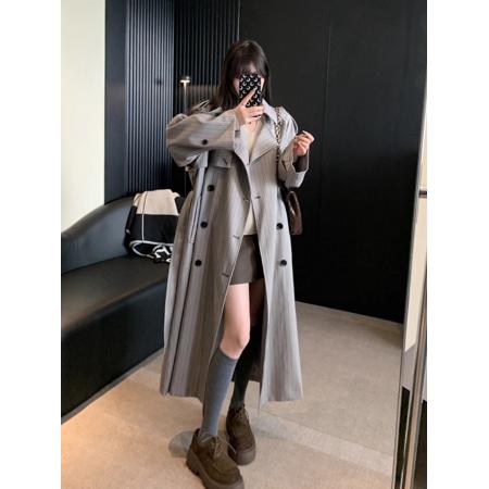 FA44786# 秋季新款中长款洋气英伦风衣女小个子韩系ins西装外套潮 服裝批發女裝批發服飾貨源