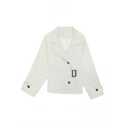 FA44787# 慵懒气质高级感短款风衣外套女秋季新款英伦风立领收腰上衣 服裝批發女裝批發服飾貨源